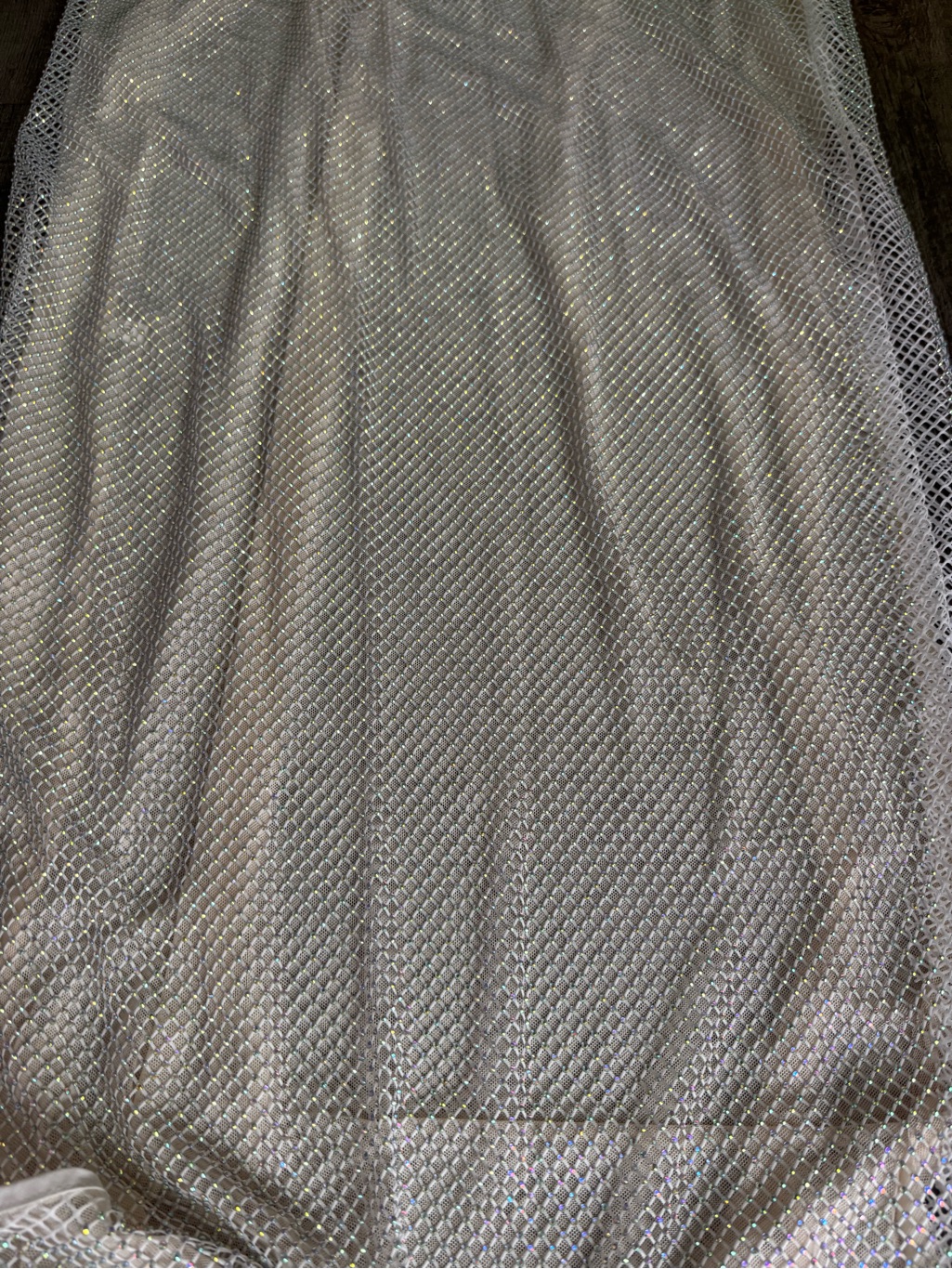 Lavish Ivy Sparkling Silver Glitter Mesh Maxi Dress - Women's Evening Gown — image 5 of 8